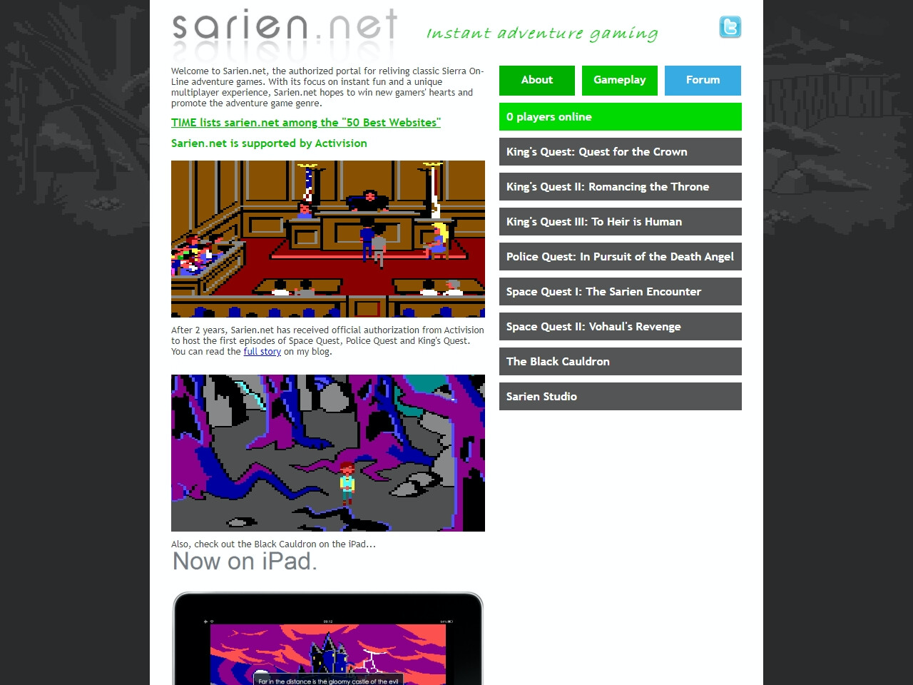 Reliving Classic Sierra Games on Sarien.net